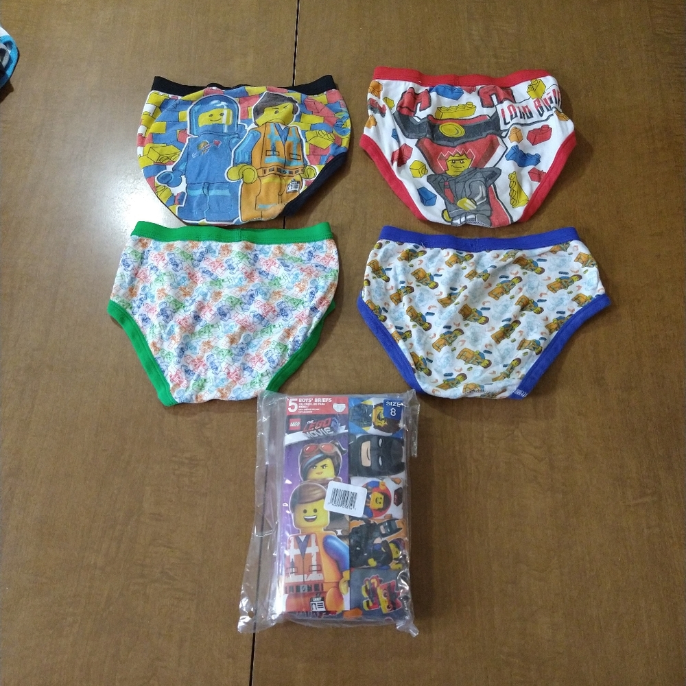 9 pair Boys Size 8 Lego Underwear. 5 new Lot